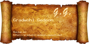 Gradwohl Gedeon névjegykártya